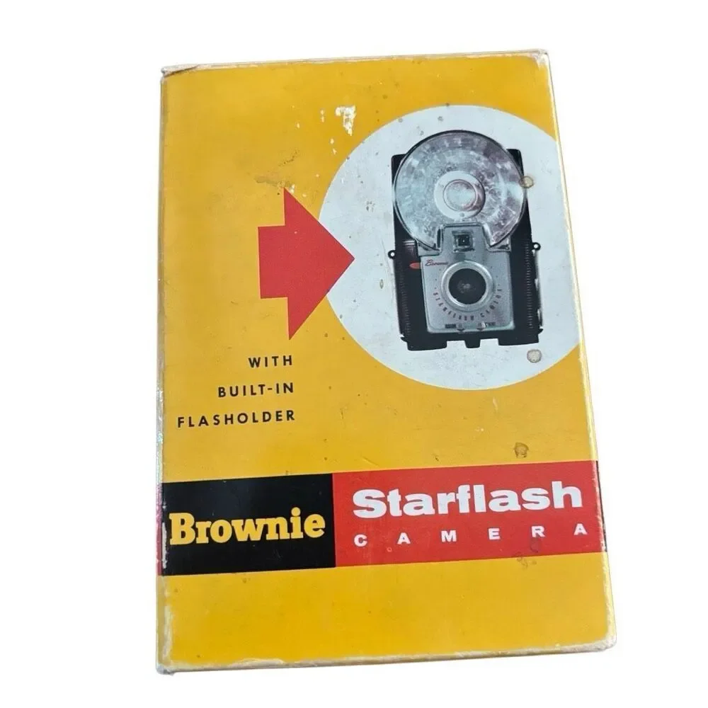 Kodak Brownie Starflash No. 24 127 Film Camera With Box *Untested*